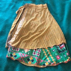 Reversible sari skirt